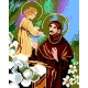 Haft krzyżykowy - do wyboru: kanwa z nadrukiem, nici Ariadna/DMC, wzór graficzny - Święty Franciszek (No 5061)