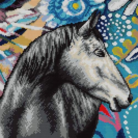 Kanwa do haftu krzyżykowego - Koń (7338)