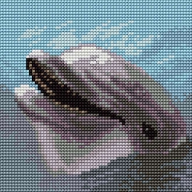 Obrazek do haftu krzyżykowego - Delfin