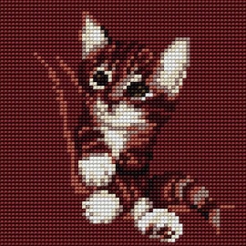 Obrazek do haftu krzyżykowego - Rudy kotek