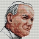 Obrazek do haftu krzyżykowego - Jan Paweł II
