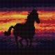 Obrazek do haftu krzyżykowego - Zachód słońca
