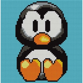 Obrazek do haftu krzyżykowego - Pingwinek Pik Pok