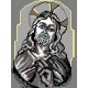 Haft krzyżykowy - do wyboru: kanwa z nadrukiem, nici Ariadna/DMC, wzór graficzny - Chrystus (No 379)
