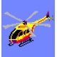 Haft krzyżykowy - do wyboru: kanwa z nadrukiem, nici Ariadna/DMC, wzór graficzny - Helikopter (No 557)
