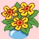 Haft krzyżykowy - do wyboru: kanwa z nadrukiem, nici Ariadna/DMC, wzór graficzny - Bukiet kwiatów (No 5136)