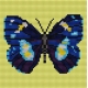 Haft krzyżykowy - do wyboru: kanwa z nadrukiem, nici Ariadna/DMC, wzór graficzny - Motyl (No 106)