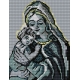 Haft krzyżykowy - do wyboru: kanwa z nadrukiem, nici Ariadna/DMC, wzór graficzny - Maria z dzieciątkiem (No 378)