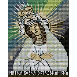 Haft krzyżykowy - do wyboru: kanwa z nadrukiem, nici Ariadna/DMC, wzór graficzny - Matka Boska Ostrobramska (No 5040)