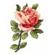 Haft krzyżykowy - do wyboru: kanwa z nadrukiem, nici Ariadna/DMC, wzór graficzny - Róża (No 94620)