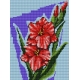 Haft krzyżykowy - do wyboru: kanwa z nadrukiem, nici Ariadna/DMC, wzór graficzny - Kwiatki (No 5087)