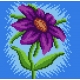 Haft krzyżykowy - do wyboru: kanwa z nadrukiem, nici Ariadna/DMC, wzór graficzny - Kwiatek (No 5572)