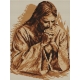 Haft krzyżykowy - do wyboru: kanwa z nadrukiem, nici Ariadna/DMC, wzór graficzny - Modlitwa Jezusa (No 94103) VI