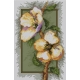 Haft krzyżykowy - do wyboru: kanwa z nadrukiem, nici Ariadna/DMC, wzór graficzny - Kwiaty wiśni wg B. Sikora (No 94542)