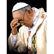 Haft krzyżykowy - do wyboru: kanwa z nadrukiem, nici Ariadna/DMC, wzór graficzny - Papież Franciszek (No 7216) VI