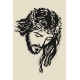 Haft krzyżykowy - do wyboru: kanwa z nadrukiem, nici Ariadna/DMC, wzór graficzny - Jezus VI (No 4000)