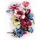 Haft krzyżykowy - do wyboru: kanwa z nadrukiem, nici Ariadna/DMC, wzór graficzny - Polne kwiaty (No 5473)