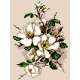 Haft krzyżykowy - do wyboru: kanwa z nadrukiem, nici Ariadna/DMC, wzór graficzny - Kwiat jabłoni (No 5477)