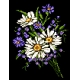 Haft krzyżykowy - do wyboru: kanwa z nadrukiem, nici Ariadna/DMC, wzór graficzny - Bukiet kwiatów (No 5493)