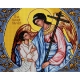 Haft krzyżykowy - do wyboru: kanwa z nadrukiem, nici Ariadna/DMC, wzór graficzny - Icon - Guardian Angel (No 7270) VI