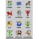 Haft krzyżykowy - do wyboru: kanwa z nadrukiem, nici Ariadna/DMC, wzór graficzny - Znaki zodiaku (No 5295)