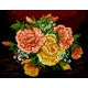 Haft krzyżykowy - do wyboru: kanwa z nadrukiem, nici Ariadna/DMC, wzór graficzny - Bukiet kwiatów - róże (No 5329)