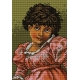 Haft krzyżykowy - do wyboru: kanwa z nadrukiem, nici Ariadna/DMC, wzór graficzny - Dziewczynka w sukience (No 5410)