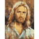 Haft krzyżykowy - do wyboru: kanwa z nadrukiem, nici Ariadna/DMC, wzór graficzny - Jezus Chrystus (No 7311) VI