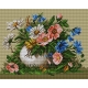 Haft krzyżykowy - do wyboru: kanwa z nadrukiem, nici Ariadna/DMC, wzór graficzny - Polne kwiaty (No 5310)