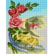 Haft krzyżykowy - do wyboru: kanwa z nadrukiem, nici Ariadna/DMC, wzór graficzny - Wielkanocne pisklęta  z różami (No 5866)