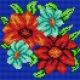 Haft krzyżykowy - do wyboru: kanwa z nadrukiem, nici Ariadna/DMC, wzór graficzny - Kwiatki (No 5570)