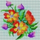 Haft krzyżykowy - do wyboru: kanwa z nadrukiem, nici Ariadna/DMC, wzór graficzny - Bukiet kwiatów (No 5224)