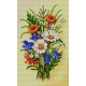 Haft krzyżykowy - do wyboru: kanwa z nadrukiem, nici Ariadna/DMC, wzór graficzny - Bukiet kwiatów (No 5231)