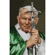 Haft krzyżykowy - do wyboru: kanwa z nadrukiem, nici Ariadna/DMC, wzór graficzny - Papież Jan Pawel II (No 7071) VI