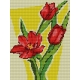 Haft krzyżykowy - do wyboru: kanwa z nadrukiem, nici Ariadna/DMC, wzór graficzny - Tulipany (No 5098)
