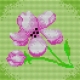 Haft krzyżykowy - do wyboru: kanwa z nadrukiem, nici Ariadna/DMC, wzór graficzny - Kwiatek (No 5253)