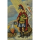 Haft krzyżykowy - do wyboru: kanwa z nadrukiem, nici Ariadna/DMC, wzór graficzny - Święty Florian (No 7089)