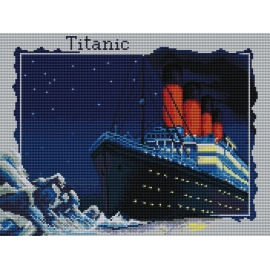 Haft krzyżykowy - do wyboru: kanwa z nadrukiem, nici Ariadna/DMC, wzór graficzny - Titanic (No 7099)