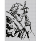 Haft krzyżykowy - do wyboru: kanwa z nadrukiem, nici Ariadna/DMC, wzór graficzny - Jan Paweł II (No 7108) VI