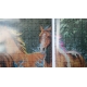 Haft krzyżykowy - Pędzące konie - wzór na papierze